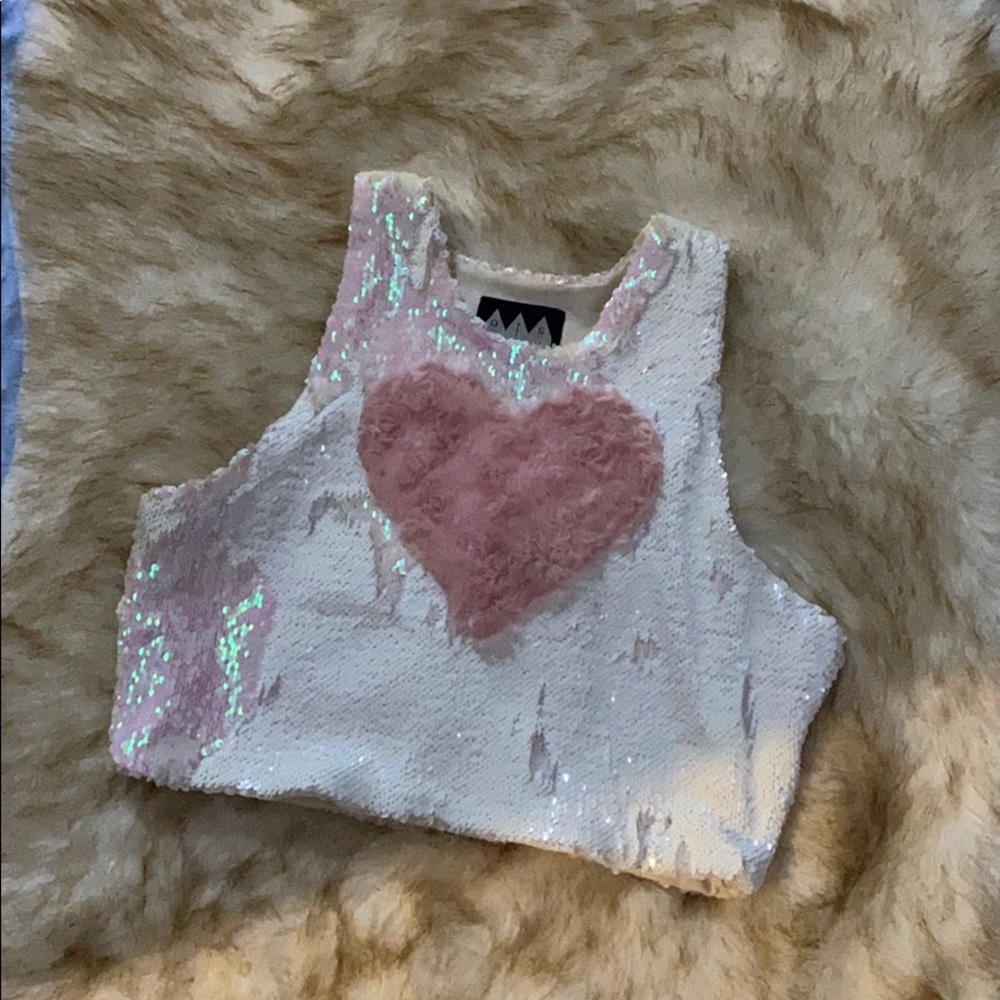 Sequin crop top